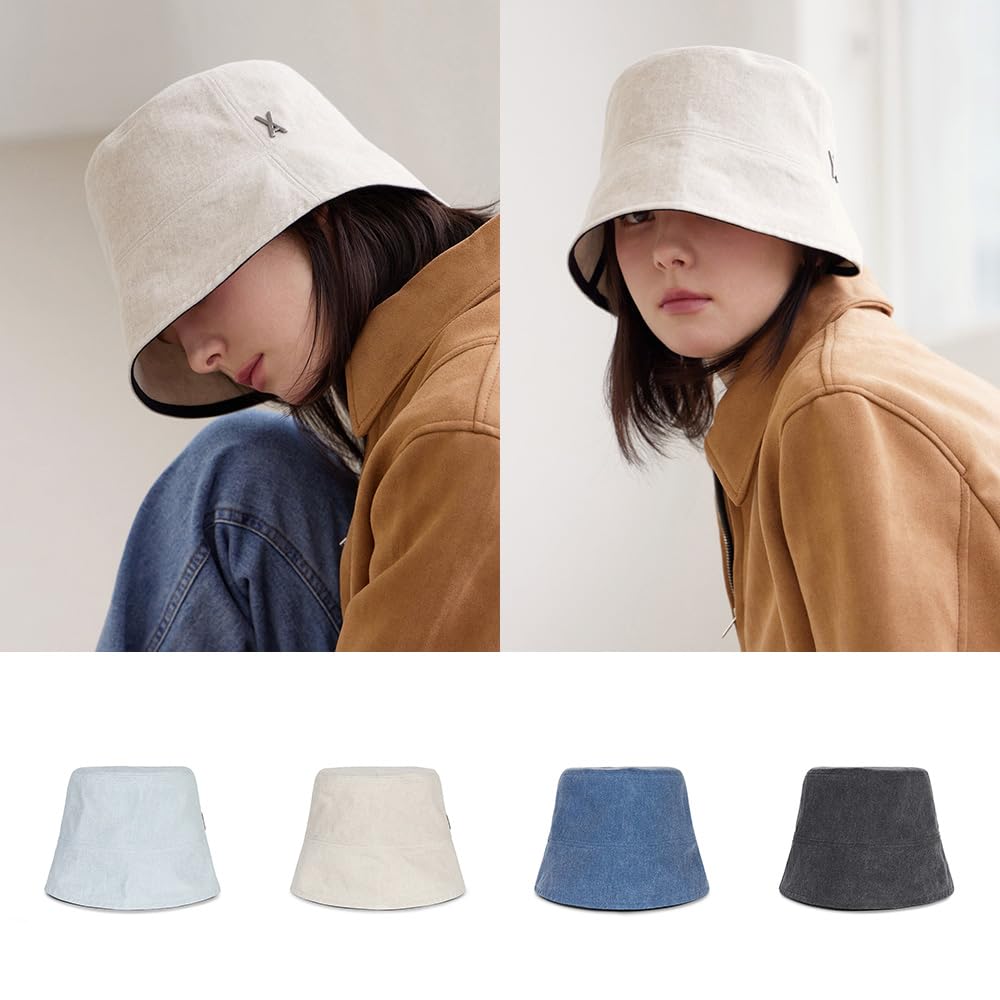 VA Stud Pigment Bucket Hat Beige