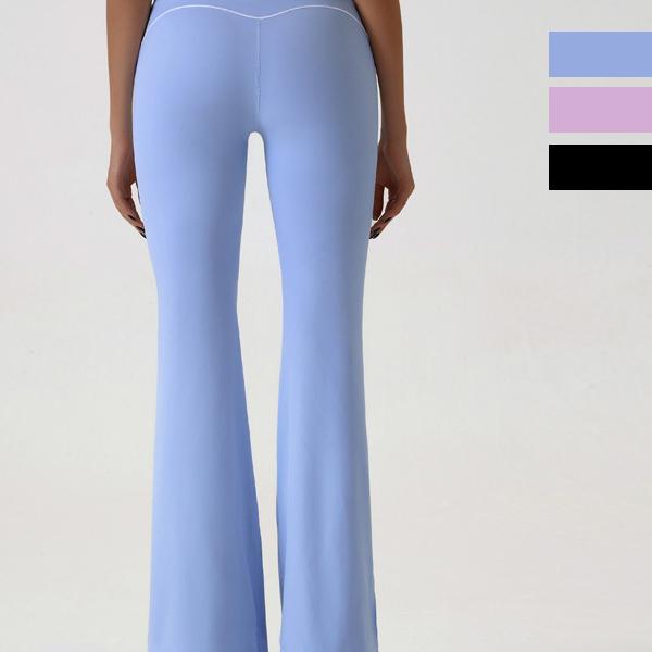 Yoga Flare Leggings Women Bell Bottoms Fitness Push Up High Waiste Wide Leg Workout Pants Gym Elastic Tights Sport Pant