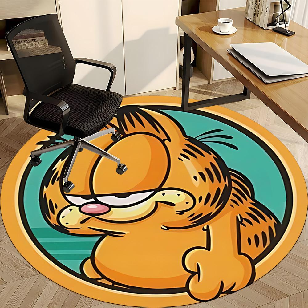 Garfield Cat Office Round Area Rug, Under Office Chairs Bedroom Living Room Home Decor, a1022386