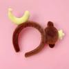 Hair Accessories Dachshund Hair Hoop Plaid Bow Moon Red Headband Creative New Year Headwear Cartoon Monkey Hairband Wash Face