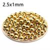20pcs Gold Color 304 Stainless Steel Round Ball Beads Charm Loose Bead Diy Bracelet Necklace Bead For Jewelry Making Accessories