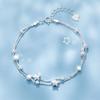 925 Silver Stars Bead Bracelets for Women Korean Adjustable Charm Lucky Bead Bracelet Luxury Party Jewelry