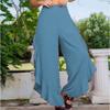 2023 Spring Loose Casual Flare Pants Solid Ruffles Trousers Fashion Women Streetwear Pantalon Mujer Clothes Joggers  26202