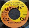 7-Zoll-Schallplatte WANDA JACKSON - Have I Grown Used To Missing You 5433 Capitol Records 1965 Kanada Folk Gebraucht