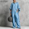 Women's Fashion Casual Summer Spring Solid Color Print 3/4 Sleeves O-Neck Trousers Pants Suits
