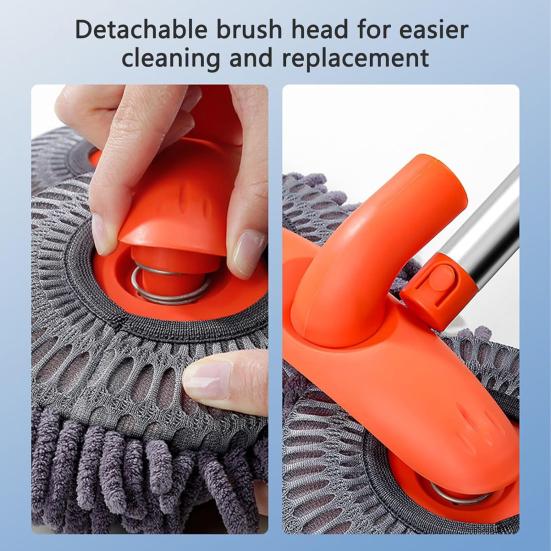 Car Wash Mop Rotating Double-Headed Cleaning Brush Telescopic Long Handle Car Washing Tool Microfiber Mop for Windshield Glass
