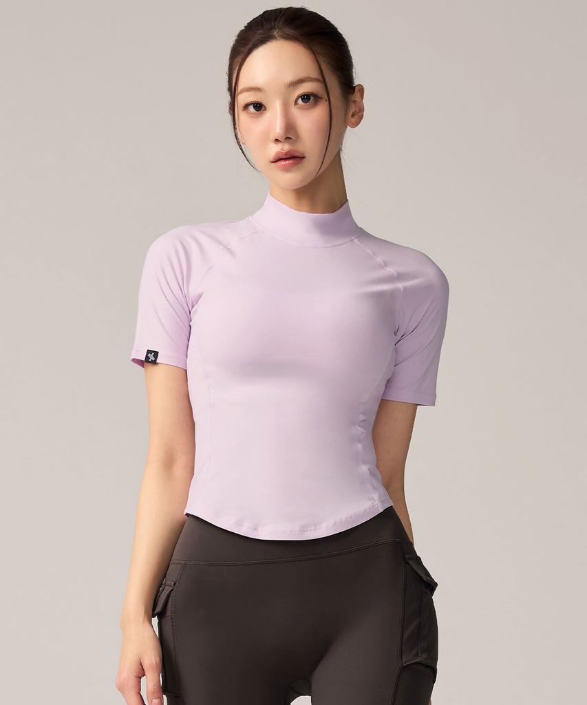 XEXYMIX Peach-Like Mock Neck Short Sleeve Xwfst04J3 (C Type)