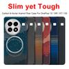 Capa de Celular 600D Fibra de Carbono Fina Real para oneplus 13/13R/OnePlus 13T/13s Case Tecido de Fibra de Aramida Thinhard Balck Slim Magnético