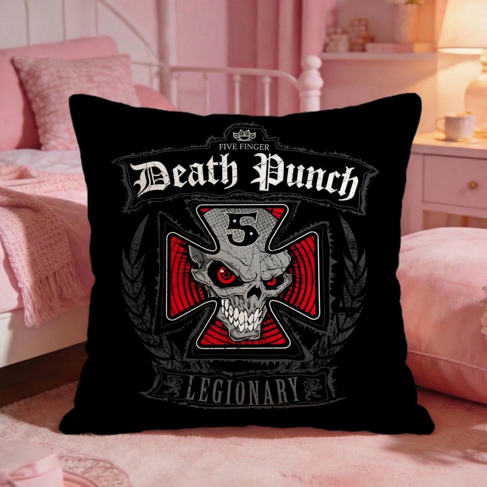 Five FFinger Death Punch Cushion Cover Premium Comfort Reversible Pillow Cove Two In One Design For Any Room  Car Interior