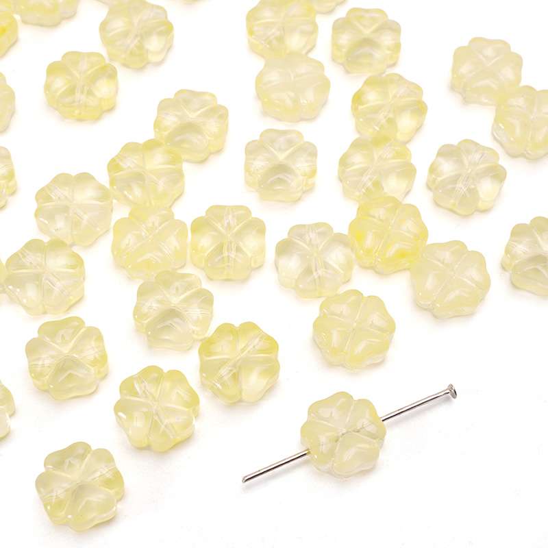 20pcs/Bag 10mm Glass Flower Beads Charm Spacer Beads For Earring Necklace DIY Jewelry Making