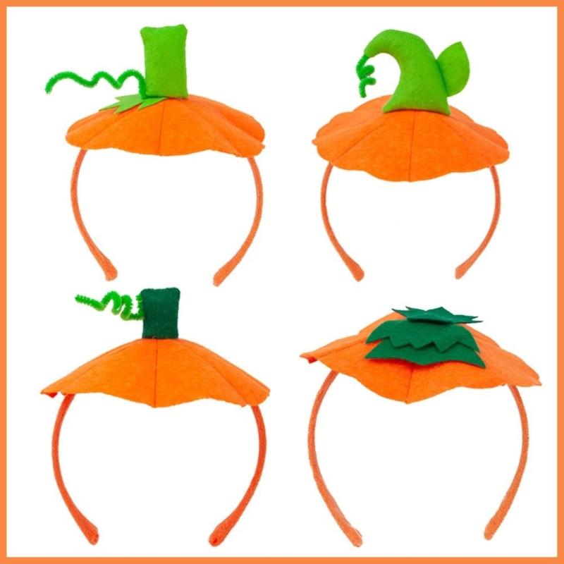 2Pcs Halloween Pumpkin Costume Pumpkin Dress Up Kits Includes Pumpkin Hairband, Skirt for Kid Birthday Halloween Party