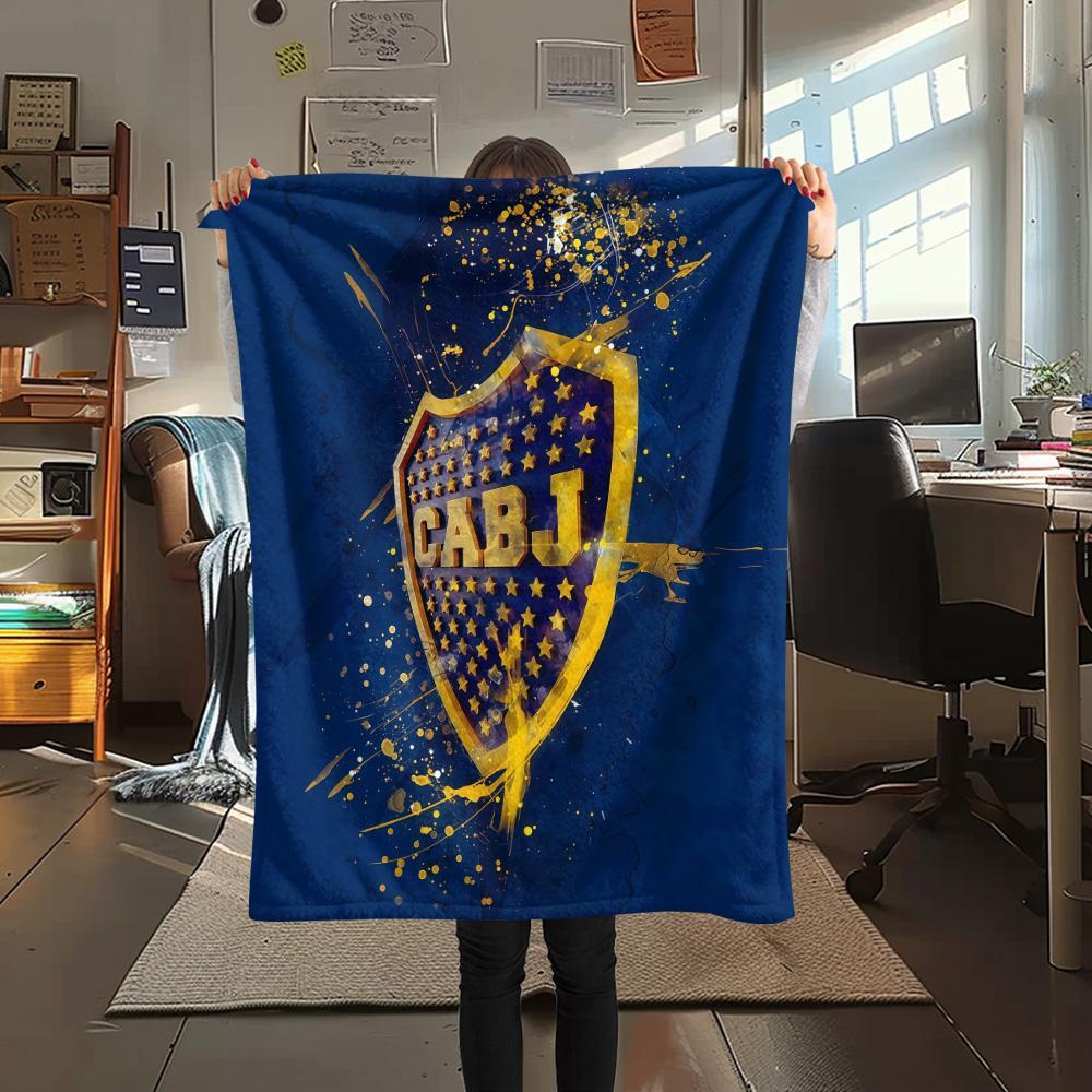 Club Atlético Boca Juniors Flannel Blanket, High Quality Comfortable for All Seasons, Home Decor, Warmth and Comfort