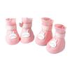 4pcs/set Cute Cartoon Anti-slip Pet Rainshoe Wear Resistant Silicone Dog Rain Shoes Waterproof Pet Foot Cover Outdoor