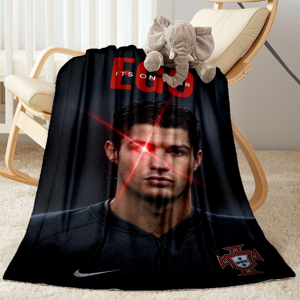 Cristiano Ronaldo Celebration Blanket Durable Comfort Suitable for Picnics Office Chair for All Seasons Digital Print Birthday Christmas Gift Blanket