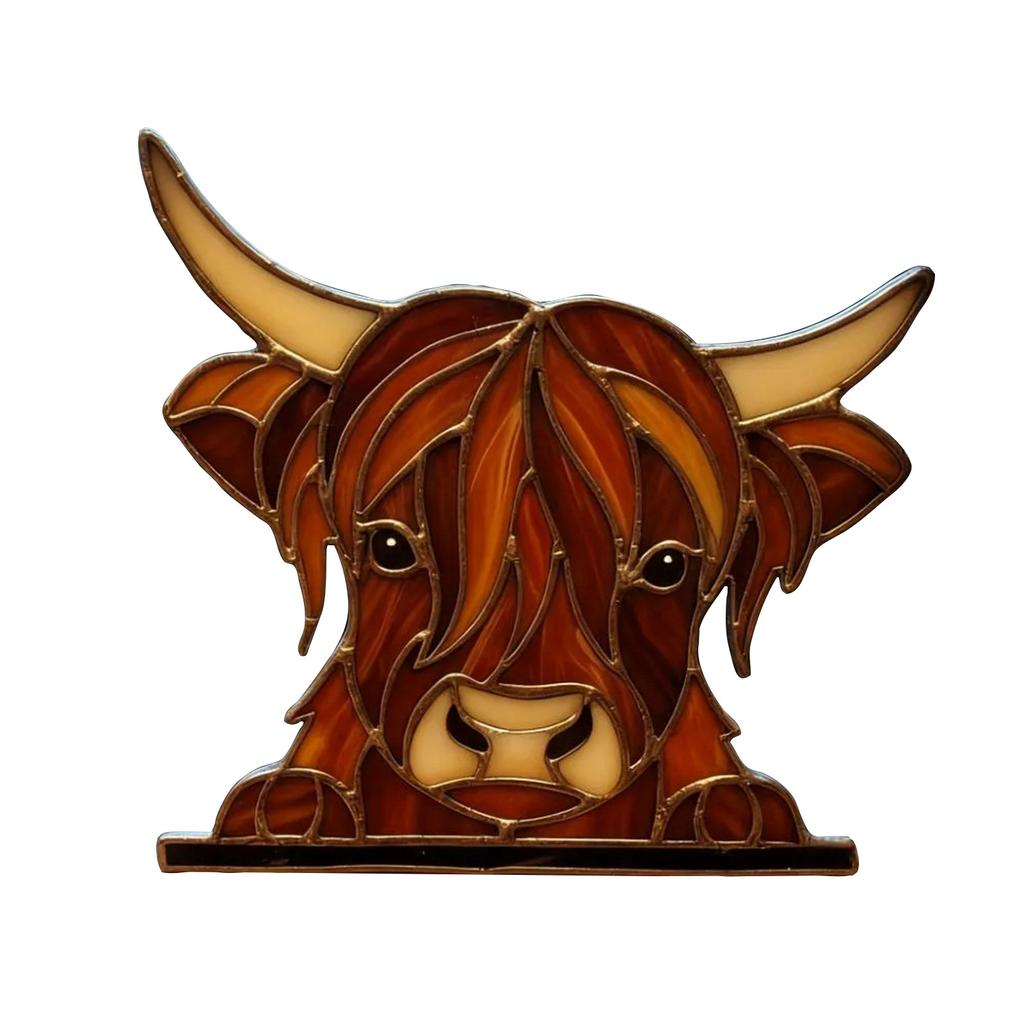 Cow Window Corner Decoration, 3 Peeping Cow Window Ornaments, Easy-to-Install Christmas Cow Decorations, Farm Animal Christmas Decorations, Suitable