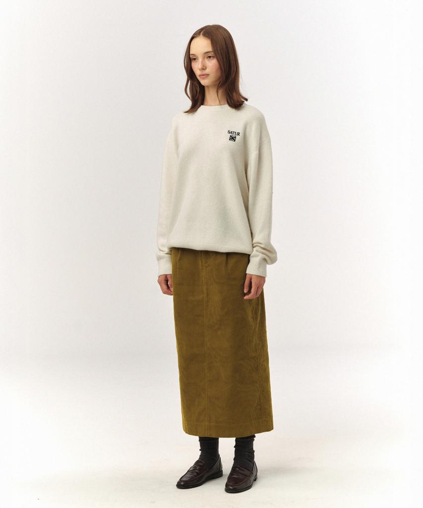 Seteo Lauren Classic Logo Knit White
