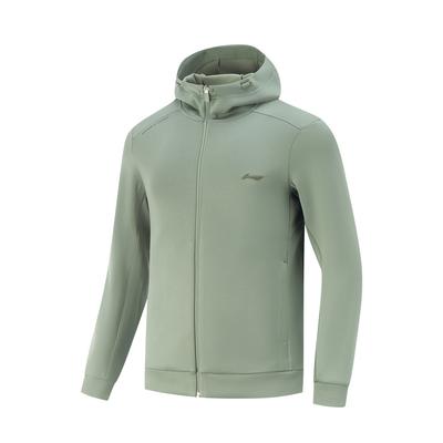 Bequemer Atmungsaktiver Vielseitiger Freizeit Hoodie Herren Hoodies Blume-Grau Weberschiffchen-Blattgrün AWDV125-6