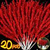 Wholesale Artificial Red Berries Stems Simulation Christmas Holly Berry Branches DIY Wreath Xmas Tree Party Home Table Decors