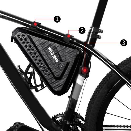 WILD MAN-ES19 Waterproof Hard Shell Front Tube Frame Bag for Road Bicycle