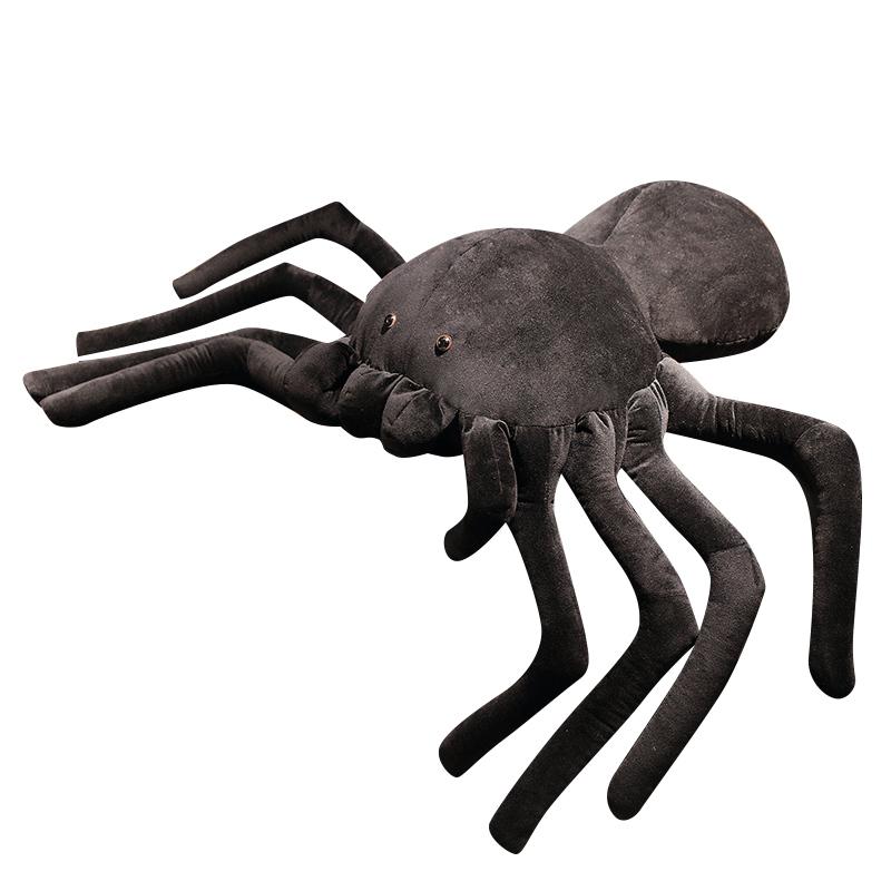 Spider Stuffed Plush Toy Stuffed Animal Horror Black Spider Plushies Gentle Cushion Dolls Children Gifts Joyful Spooky Holiday Celebration Decors