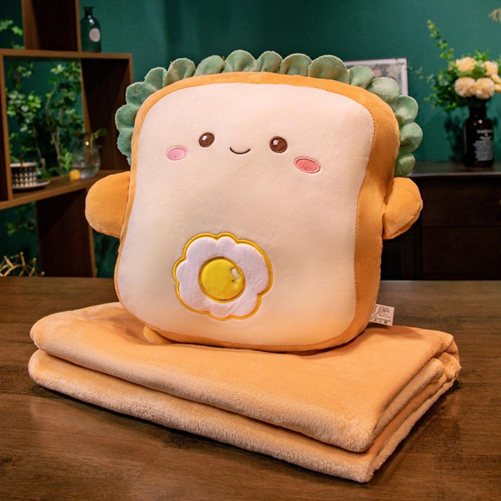 3-in-1 Capybara Throw Pillow Air Conditioning Blanket Animal Pattern Cartoon Hand Warmer Soft Portable Plush Pillow Blanket