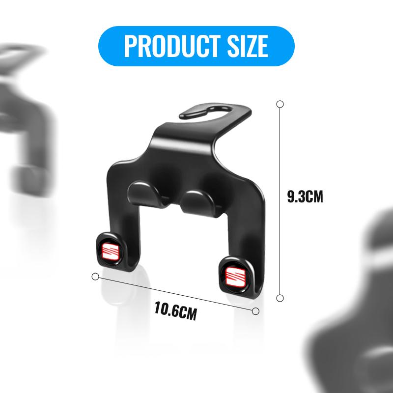 Car Seat Headrest Hook 4 Pack Hanger Storage Organizer for Seat Alhambra MK3 Leon FR Altea Ibiza Toledo Cordoba Arona Ateca