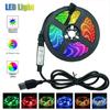Strisce LED RGB 2835 Decorazione Cavo USB di controllo a 3 tasti Lampada flessibile Diodo a nastro DC5V Illuminazione a nastro retroilluminato da scrivania