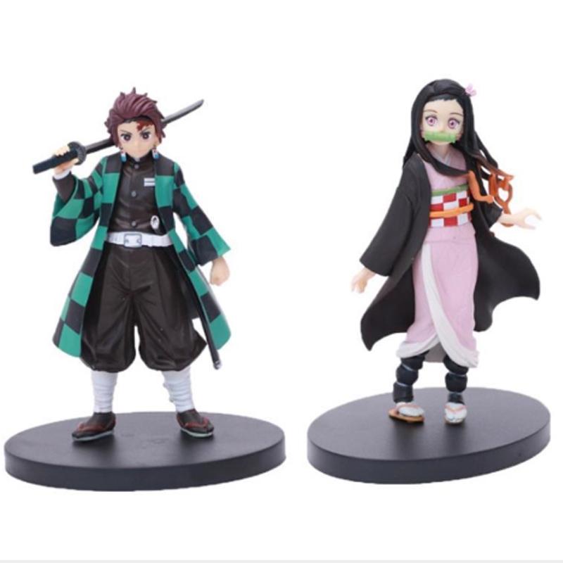 Anime Demon Slayer Kimetsu No Yaiba Kamado Tanjirou Kamado Nezuko PVC model postaci zabawki