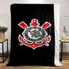 Corinthians Paulista Logo Design On Black Print Blanket Soft and Cozy Perfect for the Living Room Bed Sofa or a Nap,gift