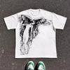 Heren Y2K Gotisch Grafisch T-shirt Streetwear Schedel Kruis Oversized Tee Top