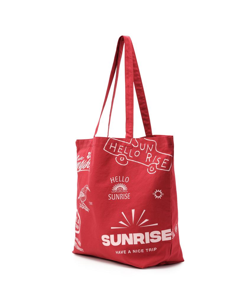 Hello Sunrise Hs Graphic Tote Bag_Red