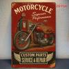 Vintažinis Motociklų Garažas Skardos Ženklas Retro Sienos Meno Dekoras 8x12 Colių Rustic Metalinis Vyriškas Urvas