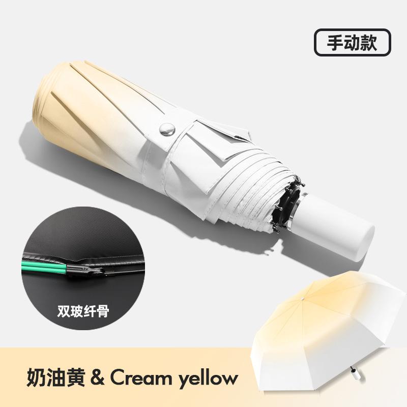 Strictly Selected Gradual Change Ins Wind Automatic Umbrella Weather and Rain Umbrella Sun Umbrella Sun Protection Folding Parasol Wholesale