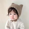 Nuovo cappello da bambino simpatico cartone animato orecchie tinta unita morbido cotone cappelli da neonato bambino ragazzo ragazza protezione calda berretti da lavoro a maglia