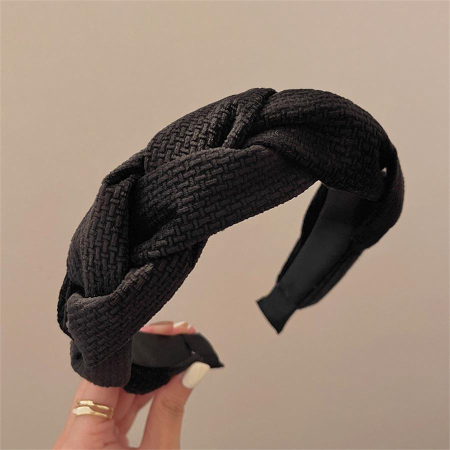 Neues Stirnband mit geflochtenem Schwamm für die Gesichtswäsche mit hohem Ansatz, Temperament-Haarspange für Damen, hochwertiges Haaraccessoire