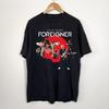 NUOVA T-shirt Nera Banda Foreigner Live In Chicago Tutte le Taglie S 5XL OM1802 Unisex Maglietta Grafica