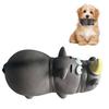 Brinquedos para Animais de Estimação Brinquedo Formato Rinoceronte com Design de Som Látex Flexível Resistente à Mordida Brinquedo para Cachorro Limpeza dos Dentes Aliviar Ansiedade Mastigar