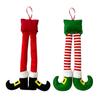 Cloth Christmas Elf Legs Hanging Ornament Fireplace Mantel Decoration  Home Holiday Party Decor