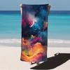 Colorful Galaxy Pattern Beach Towel Patterned Sunscreen And Windproof Suitable For Swimming Pool Camping Travel Blanket