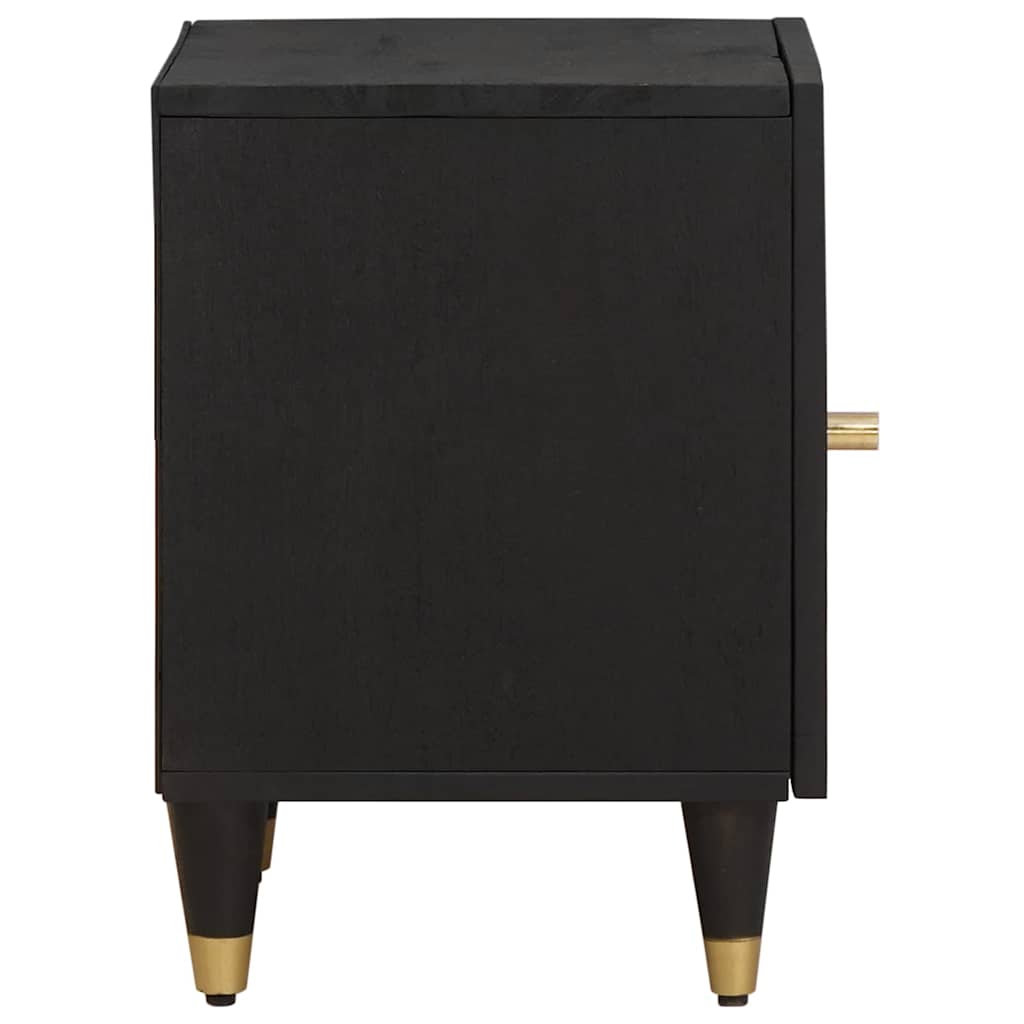 Nightstand with Door 2 Pcs Black 40 X 33 X 46 Cm