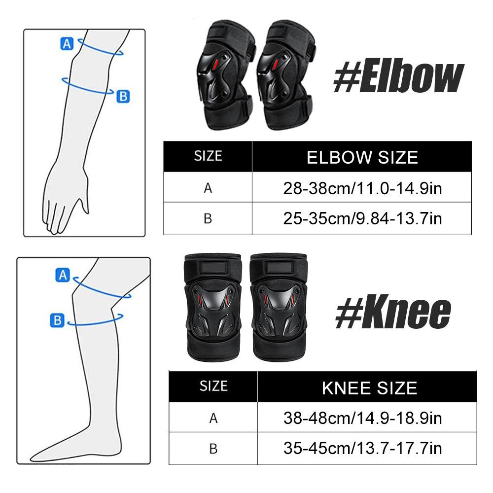 1Pair Knee Brace Elbow Protection Pads Shock Absorption Keep Warm Motorcycle Knee Elbow Pads  Protector for Outdoor Sports