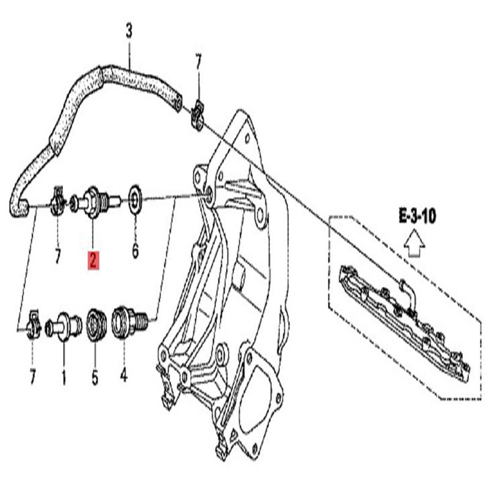 PCV ventil s podložkou pro Honda Accord CR-V Civic 1.5 1.8 2.4L 17130-PND-A01