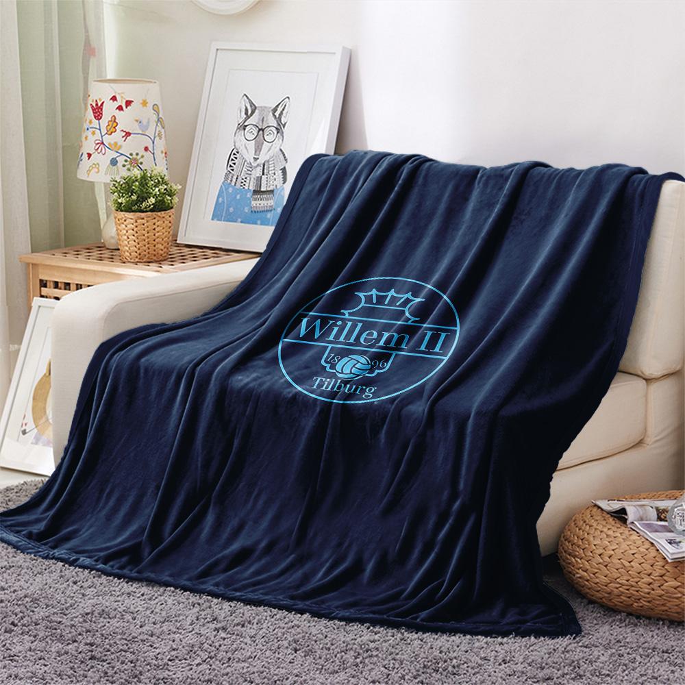 Football Club William II Print Flannel Blanket, High Quality Comfortable for All Seasons, Home Decor, Warmth and Comfort