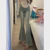 American-Style High-Waist Flared Jeans for Women - Autumn Slim Retro Tall Floor-Length Pants