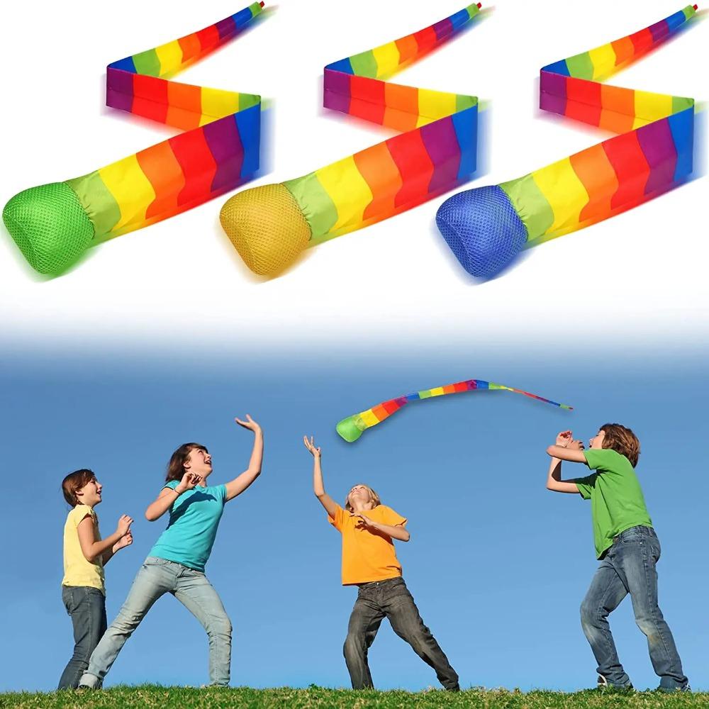 Sensorisches Training Regenbogen-Schwanzball Umweltfreundlicher Stoff Wurf-Weichball Kinderspielzeug Kindergarten