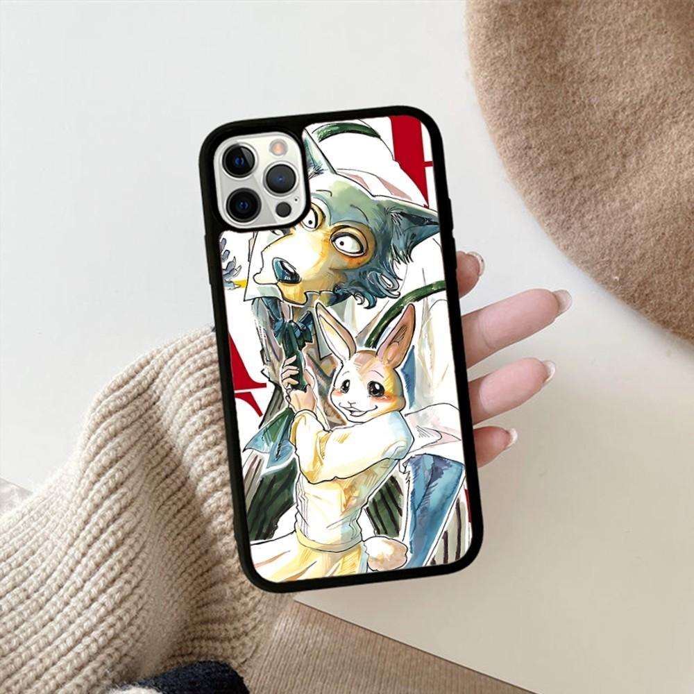 BEASTARS Telefoonhoesje Siliconen PC+TPU Voor Voor IPhone 11 12 13 14 15 16 Plus Pro Max Cover