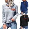 Dames Casual Effen Kleur Slim Fit Trui Getextureerde Opstaande Kraag Lange Mouw Top