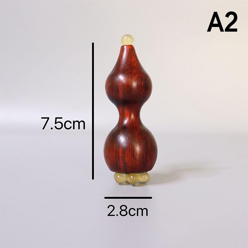 1 STuks Gezichtsmassager Puntmassage Stick Kalebasvormig Messing Huidverzorging Sandelhout Gua Sha Tool Voor Gezicht En Ooggebied