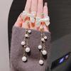 French Bow Tassel Long Earrings Women's High Sense Exquisite Stud Earrings Celebrity Temperament Versatile Earrings Tide