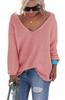 Mikos Lockere Damen Strickjacke mit V-Ausschnitt 617